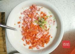 胡萝卜火腿煎饼的做法图解3