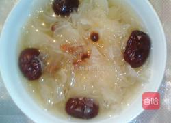 银耳枸杞红枣梨子汤。的做法图解4