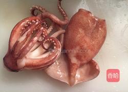 乌贼配沙拉的做法图解2