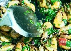 葱香椒盐对虾的做法图解5