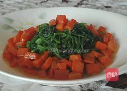 胡萝卜炒菠菜的做法图解11