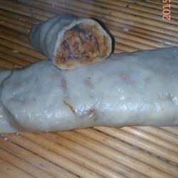 南瓜肉沫菜卷的做法[图]