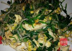菠菜豆芽炒鸡蛋的做法图解7