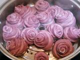 紫薯玫瑰花馒头蒸的好吃！的做法[图]