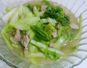 水煮白菜肉片[图]