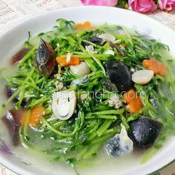 活力豆苗蛋花汤的做法 菜谱 香哈网