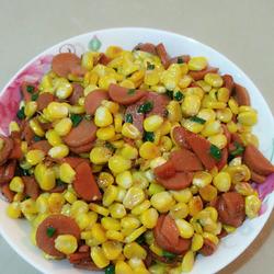 玉米炒火腿的做法[图]