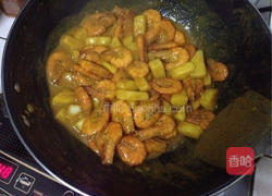 土豆咖喱虾的做法图解9