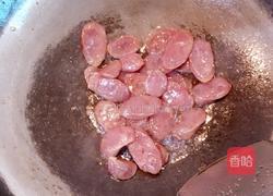 蒜苔辣椒炒腊肠的做法图解6