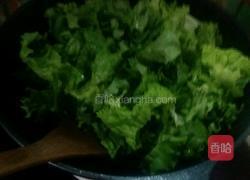 火爆手撕肉末生菜，的做法图解1