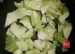 肉片炒包心芥菜的做法图解5