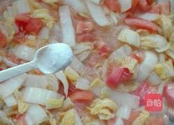 娃娃菜粉丝炒番茄的做法图解11