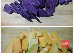 紫薯南瓜饼的做法图解1