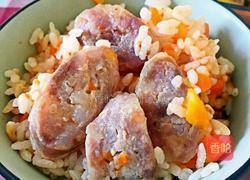 香肠蒸饭的做法图解4