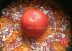 香肠蒸饭的做法图解3