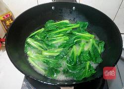肉沫白灼菜心的做法图解4