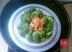 西兰花蒸虾仁的做法图解4