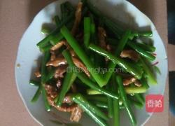蒜苗炒肉的做法图解5