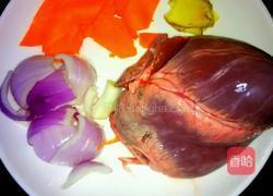 铁板猪心的做法图解1