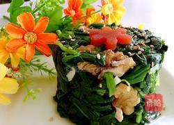 香拌核桃菠菜塔的做法图解9