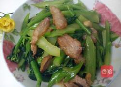 腊肉炒芥兰的做法图解11