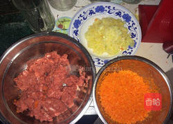 香酥牛肉胡萝卜馅饼的做法图解1