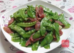 荷兰豆炒腊肠的做法图解8