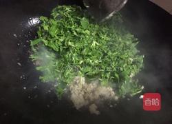 荠菜肉沫香干丁的做法图解4