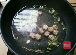 娃娃菜丸子汤的做法图解8