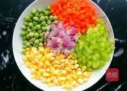 彩虹炒饭的做法图解4