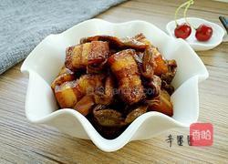 红烧肉炖干豆角的做法图解12