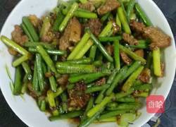 蒜苔炒牛肉的做法图解7