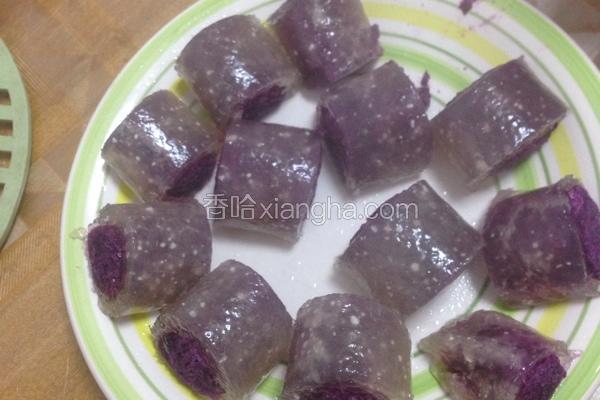 西米紫薯卷