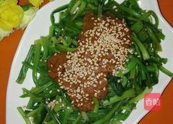 麻酱芝麻菠菜梗的做法图解5