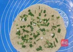 Illustration of how to make salt and pepper and scallion pancakes 14