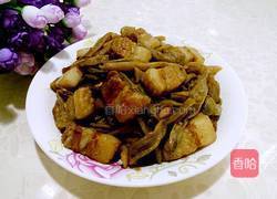 五花肉炖干豆角的做法图解14