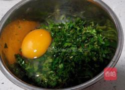 香菜鹅蛋饼(冬至偏方)的做法图解3