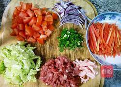 五彩炒面的做法图解2