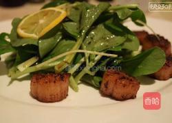 香煎瑶柱配青苹果菠菜苗沙拉的做法图解6