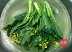 肉沫炒菜心的做法图解2