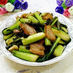 腊肉炒红菜苔的做法[图]