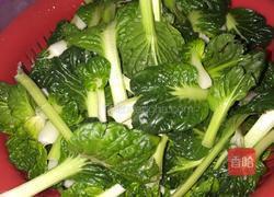 塔菜炒肉丝的做法图解2