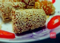 黄粑香蕉芝麻卷的做法图解6