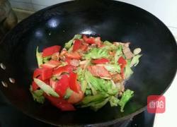 菜梗炒五花肉的做法图解6