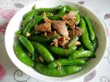 甜豆炒肉的做法[图]