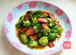 腊肉小炒西兰花的做法图解9