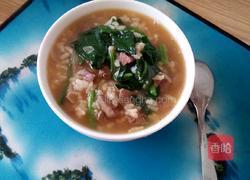 菠菜鸡肝粥的做法图解6
