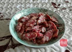 香肠炒花菜的做法图解3