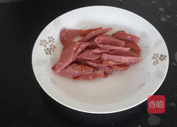 火腿炒白菜片的做法图解2
