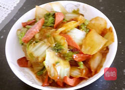 火腿炒白菜片的做法图解6